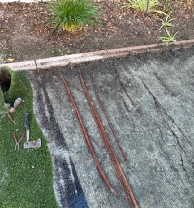 Roots Removal In Process Gallery, San Bernardino Artificial Grass Cleaning & Repair Services